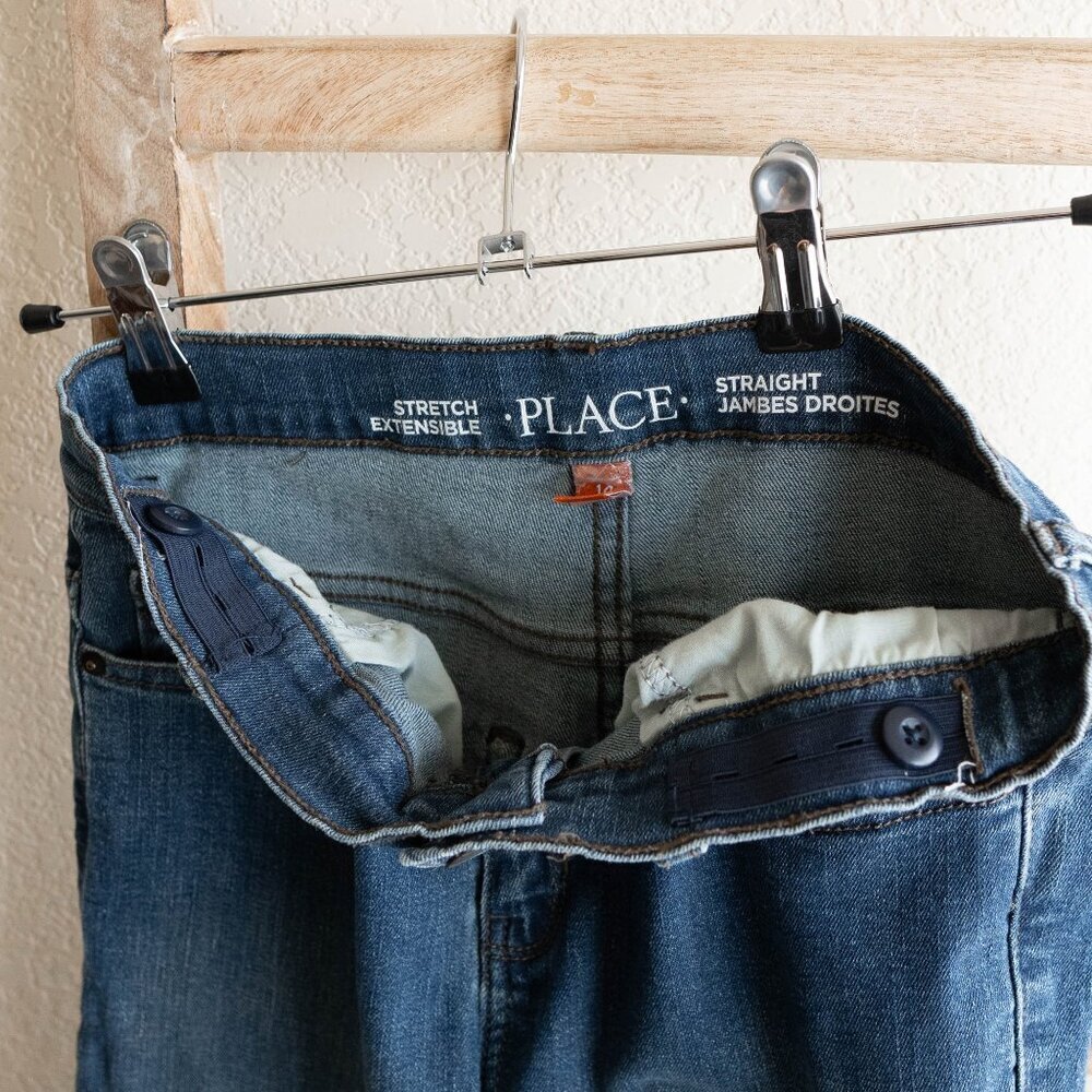 EUC! BUNDLE 2 Pairs Boys Jeans Sz14 Blue Straight Leg Old Navy Childrens Place - Picture 4 of 8